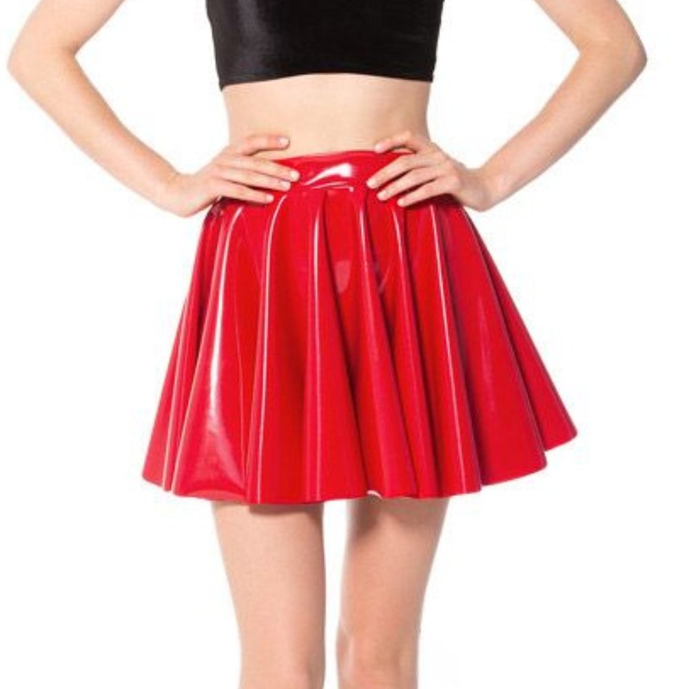 Black Milk PVC Red Cheerleader Skirt